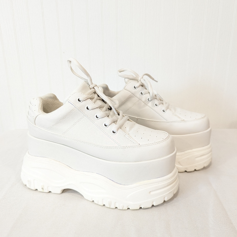 Dolls Kill White Platform Sneakers